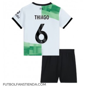 Liverpool Thiago Alcantara #6 Segunda Equipación Niños 2023-24 Manga Corta (+ Pantalones cortos)